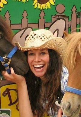 Shawna Hodges pictured with two ponies.